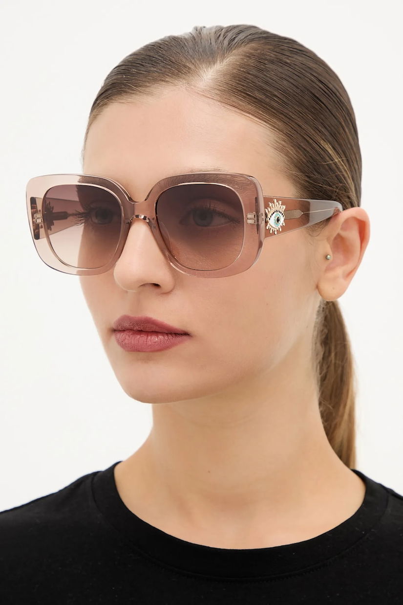 Kurt Geiger London ochelari de soare Evil Eye culoarea maro, 4738939679