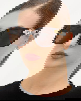 Gucci ochelari de soare femei, culoarea maro, GG1690SK