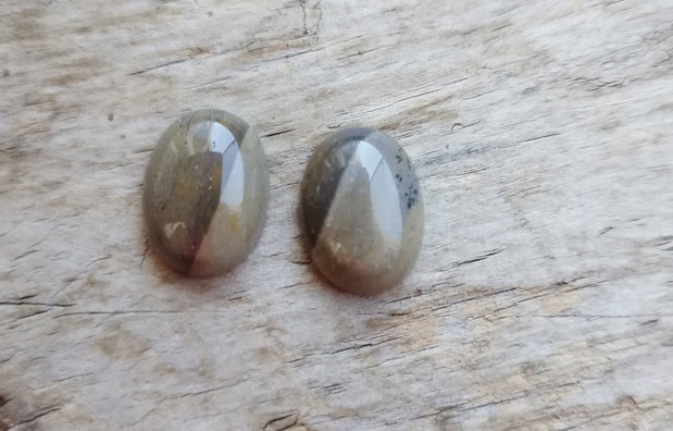 Cabochon jasp, 16x12 mm (2 buc)