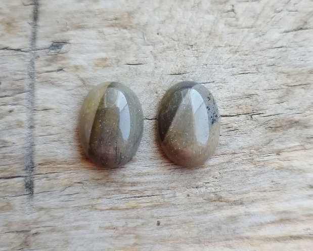 Cabochon jasp, 16x12 mm (2 buc)