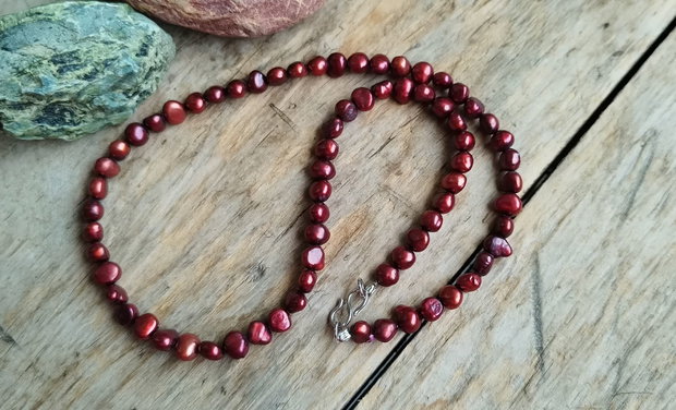 Colier perle de cultura, argint 925 rodiat
