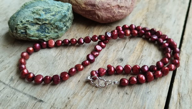 Colier perle de cultura, argint 925 rodiat