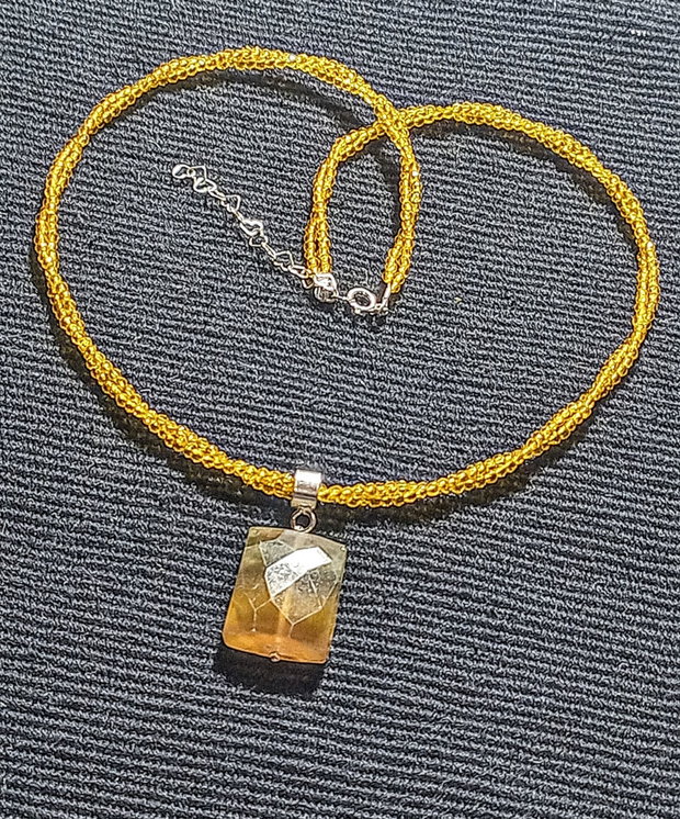 Colier argint X2 fluorit sticla minimalist boho chic trendy
