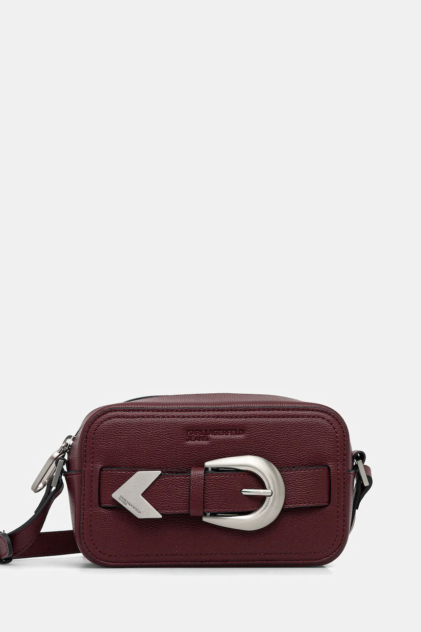 Karl Lagerfeld Jeans geantă culoarea bordo, A4W30144