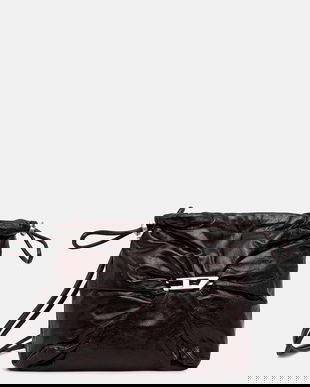 Diesel geantă de piele SCRUNCH-D SCRUNCH-D culoarea maro, X10325.P1003