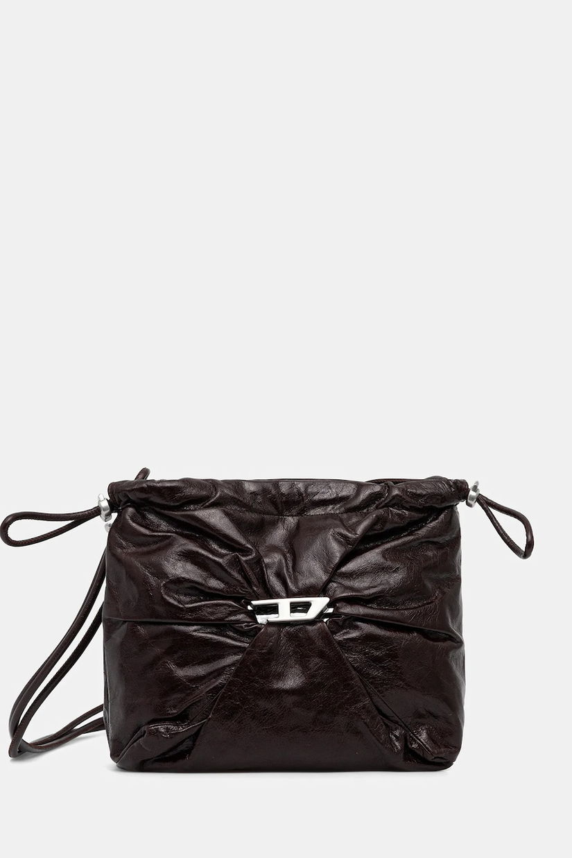 Diesel geantă de piele SCRUNCH-D SCRUNCH-D culoarea maro, X10325.P1003