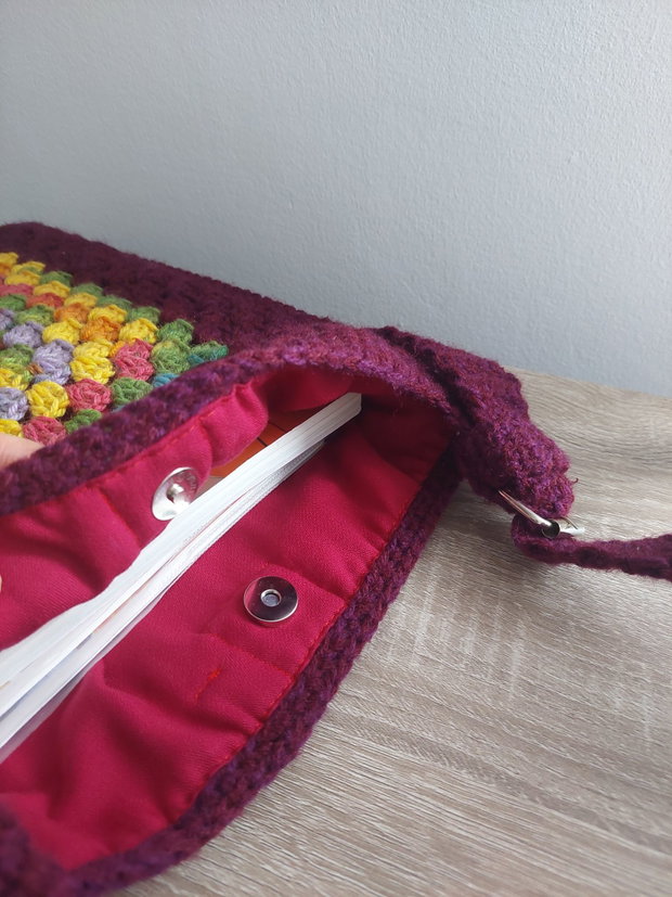 Sacoșă tote bag shopper crosetata manual captusita