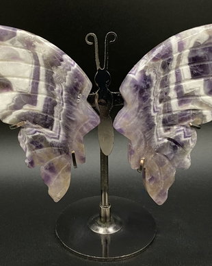 Ametist Dream (Chevron) - Fluture din piatra semipretioasa