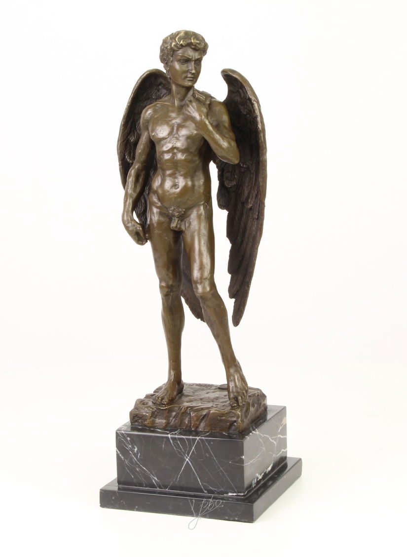 David inaripat-statueta din bronz cu soclu din marmura
