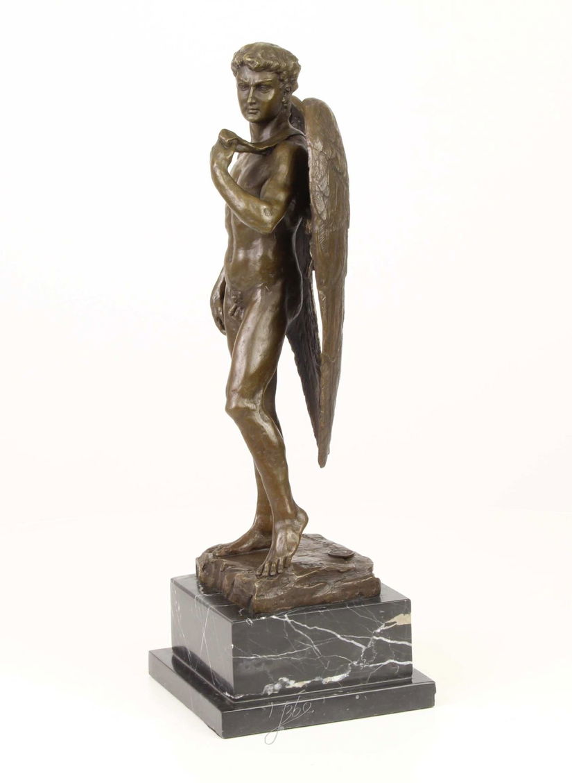 David inaripat-statueta din bronz cu soclu din marmura