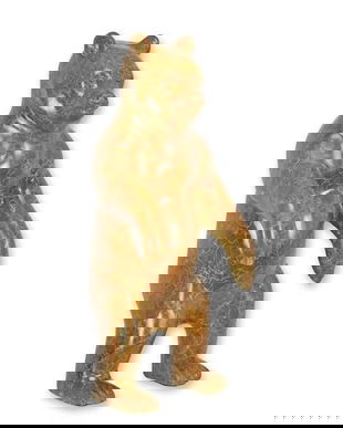 Urs brun-statueta din bronz masiv