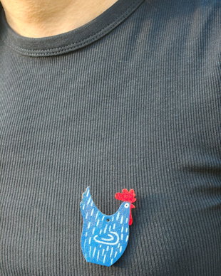 Broșă cocoș