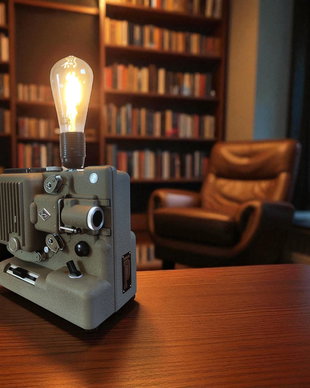 Lampă Handmade din Proiector Vintage
