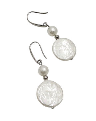 Cercei cu perle naturale si accesorii argintii, 4517