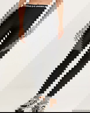 Under Armour leggins de antrenament culoarea negru, cu model, 6003983