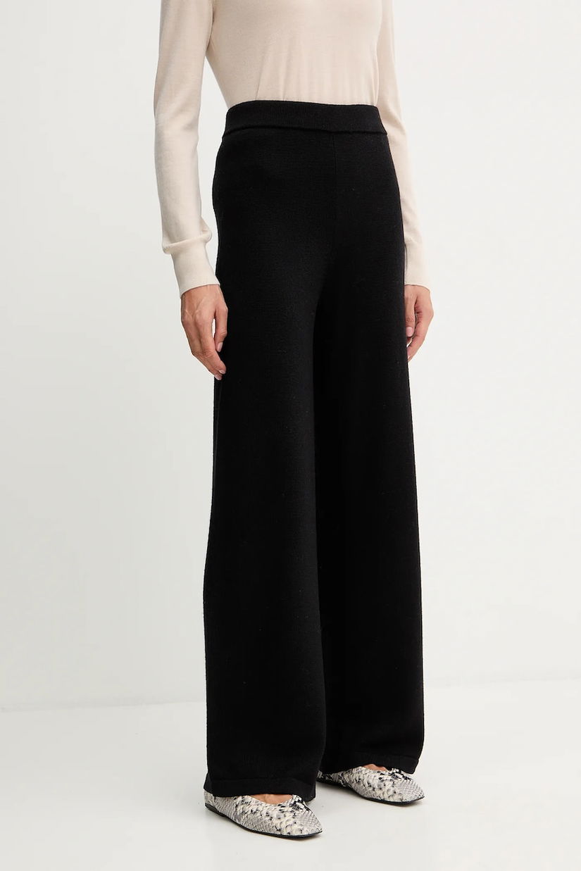 MM pantaloni de trening de lână HAMBURG culoarea negru, uni, 2526336018600