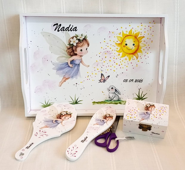 Tavita/set de mot fetita cu zânuță