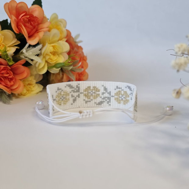 Brățară Silver Flowers
