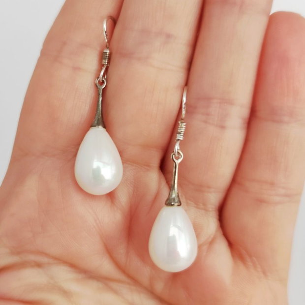 Cercei picatura cu perle naturale si accesorii argintii, 4518