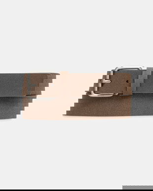 BOSS curea din piele întoarsă culoarea bej, 50553301