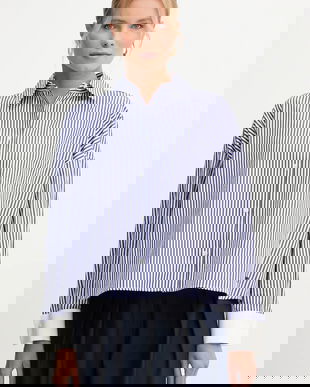 Weekend Max Mara cămașă din bumbac ARTURO culoarea bleumarin, cu guler clasic, relaxed, 2525116042600