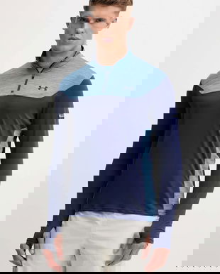 Under Armour hanorac de antrenament UA Tech Utility culoarea bleumarin, cu imprimeu, 6004963