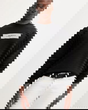 Karl Lagerfeld Jeans bluză culoarea negru, cu imprimeu, A4M20017