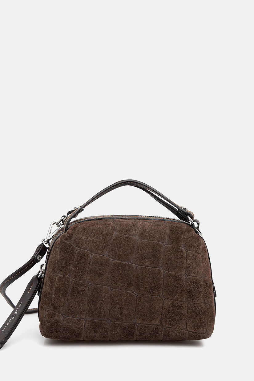 Gianni Chiarini geantă de mână din piele întoarsă ALIFA culoarea maro, BS.8255.CMCOCCO