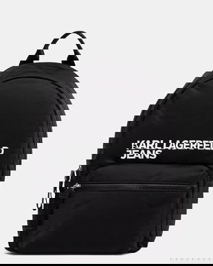 Karl Lagerfeld Jeans rucsac culoarea negru, mare, cu imprimeu, A3M30353