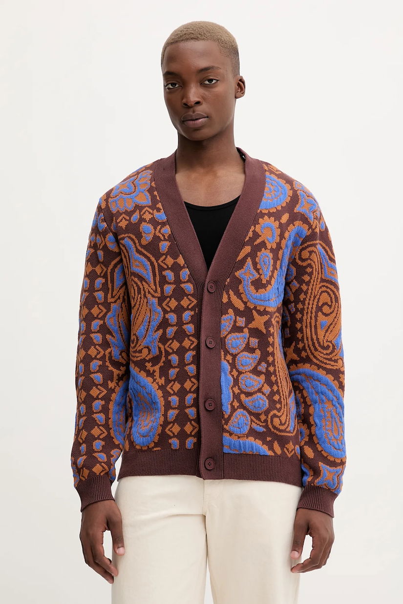 Desigual cardigan culoarea maro, 25WMJF12