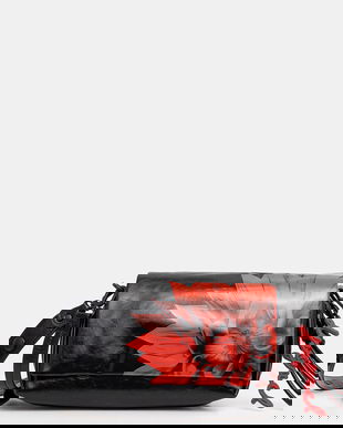 Desigual poșetă FLOWERINA NARON MEDI culoarea negru, 25WAXP90