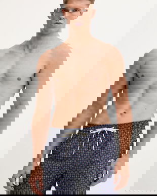 Les Deux pantaloni scurți de baie culoarea bleumarin, LDM540029