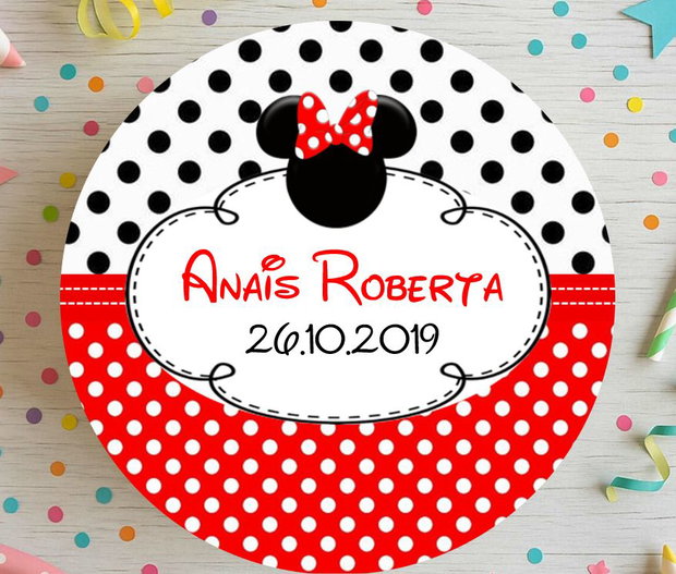 Set toppere Minnie mouse roșie