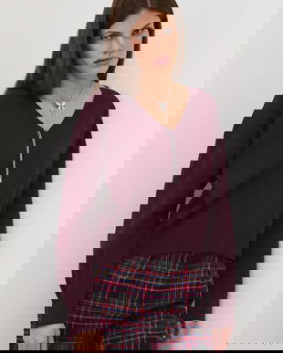 Medicine pulover culoarea bordo