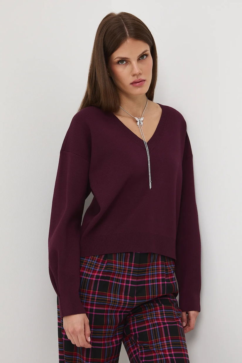 Medicine pulover culoarea bordo
