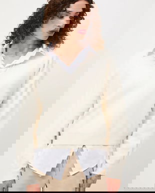 Medicine pulover culoarea bej