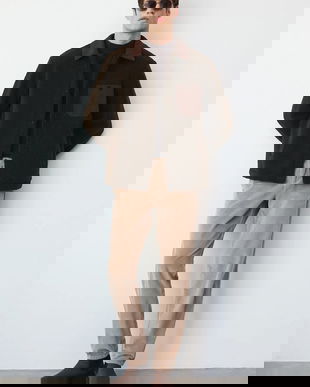 Medicine pantaloni de catifea cord culoarea bej