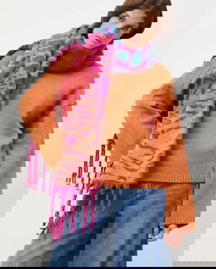 Medicine pulover culoarea portocaliu, călduros