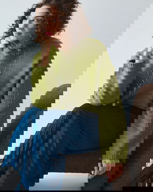 Medicine pulover culoarea verde, călduros