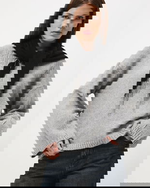 Medicine pulover culoarea gri, călduros