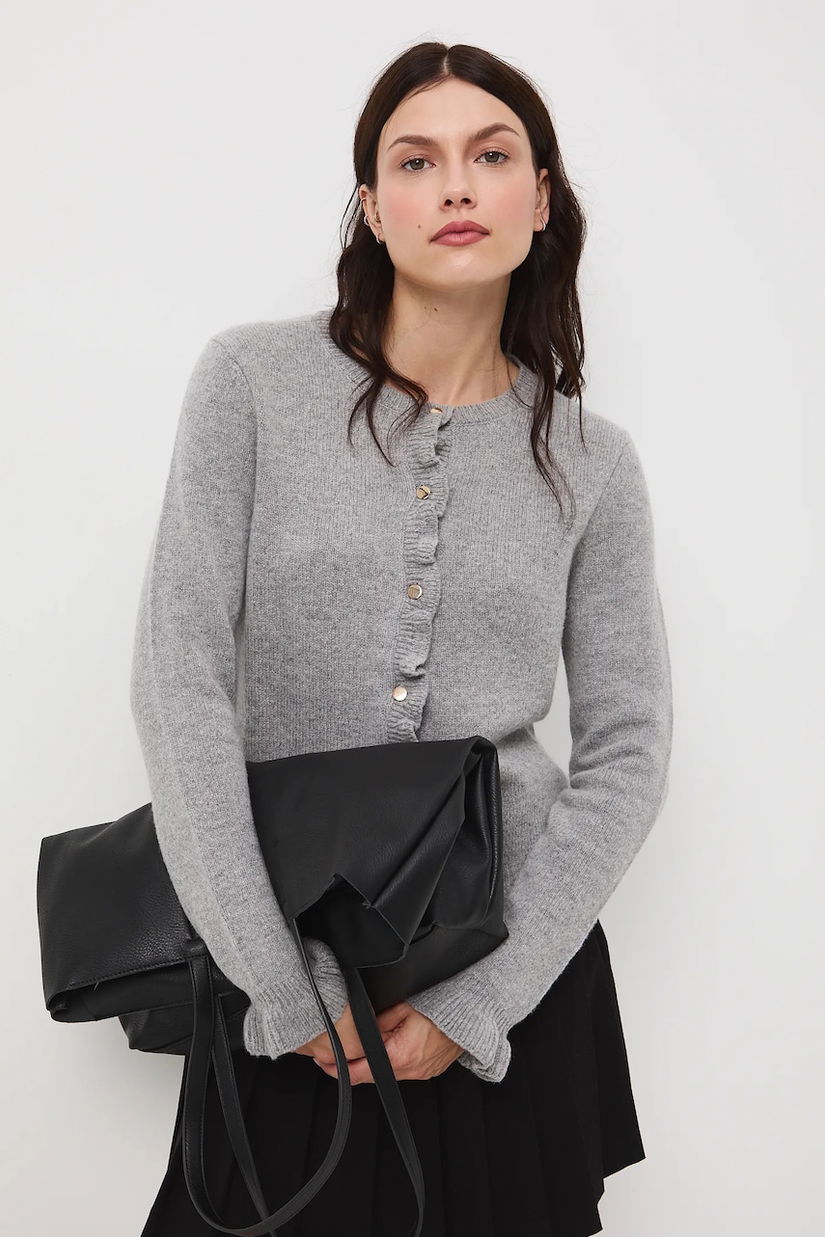 Medicine cardigan de lana culoarea gri