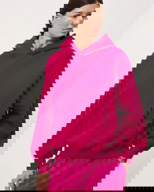 Medicine bluză culoarea rosu, cu glugă, uni