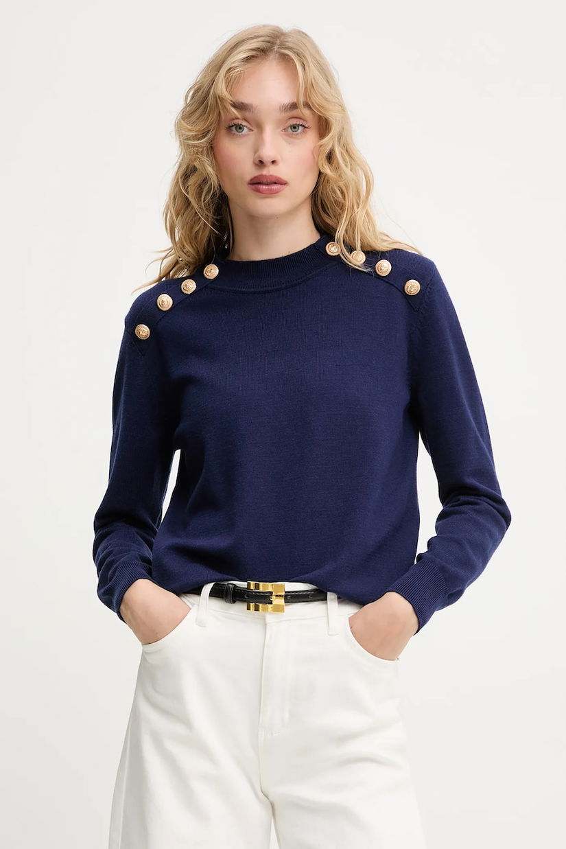 Answear.LAB pulover de cașmir culoarea albastru marin, cu turtleneck