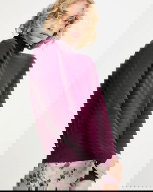 Answear.LAB pulover de cașmir culoarea bordo, cu turtleneck