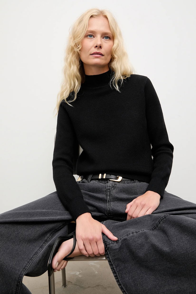 Answear.LAB pulover de cașmir culoarea negru, cu turtleneck