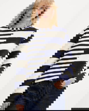 Desigual pulover din amestec de lână MALMOE culoarea bleumarin, light, 25WWJF17