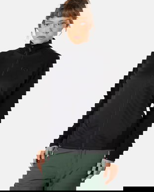 Kari Traa hanorac fleece KARI culoarea negru, uni, 622573