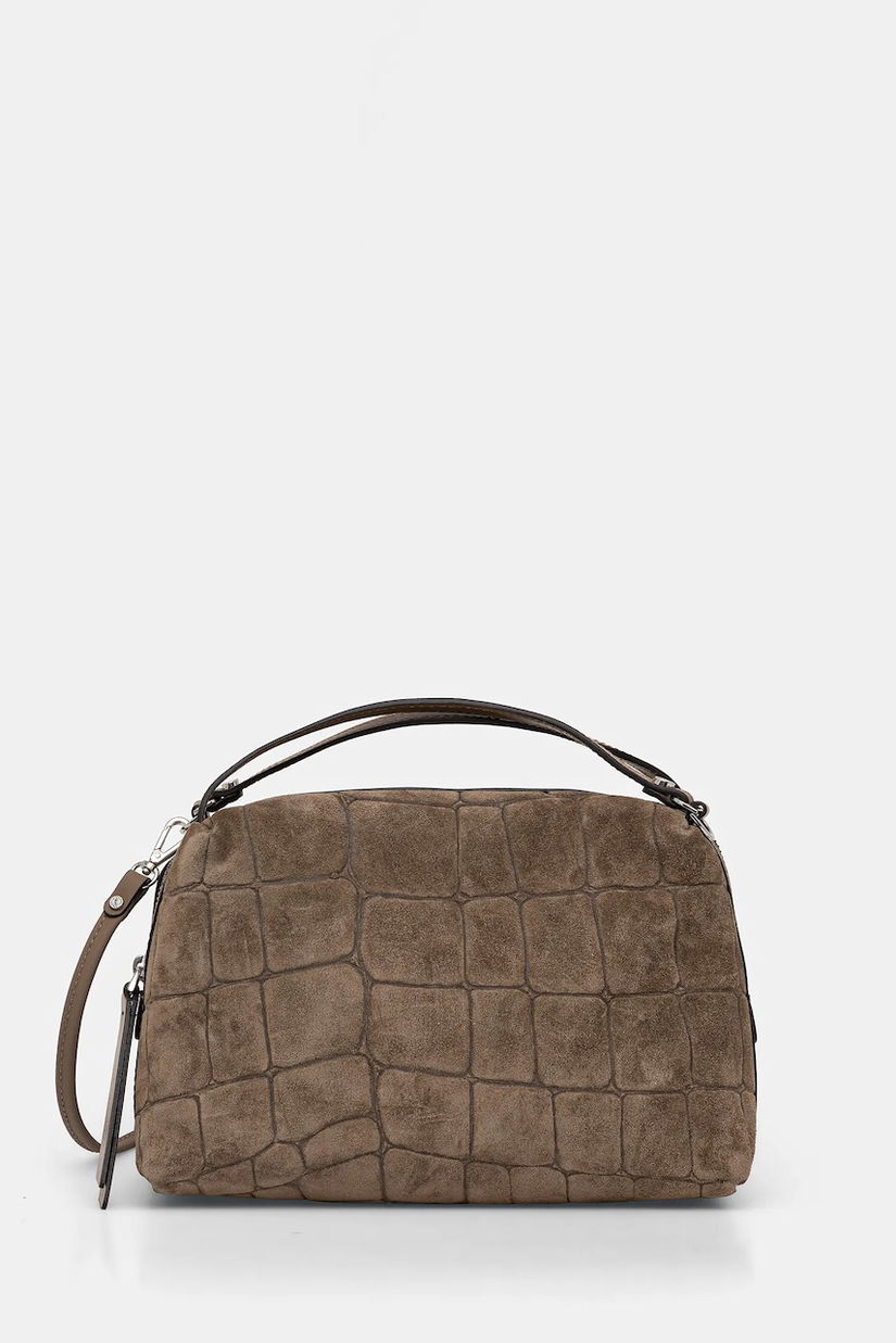 Gianni Chiarini geantă de mână din piele întoarsă ALIFA culoarea verde, BS.8258.CMCOCCO