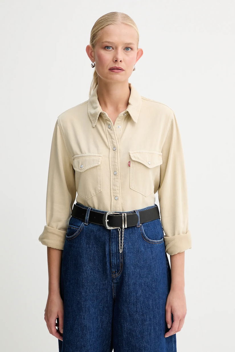 Levi's cămașă culoarea bej, 16786