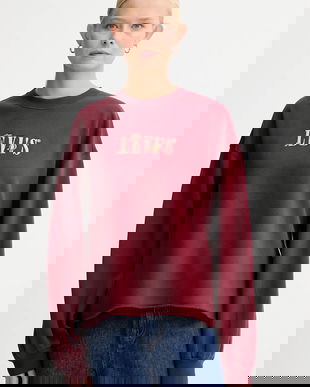 Levi's bluză culoarea bordo, cu imprimeu, 003RE